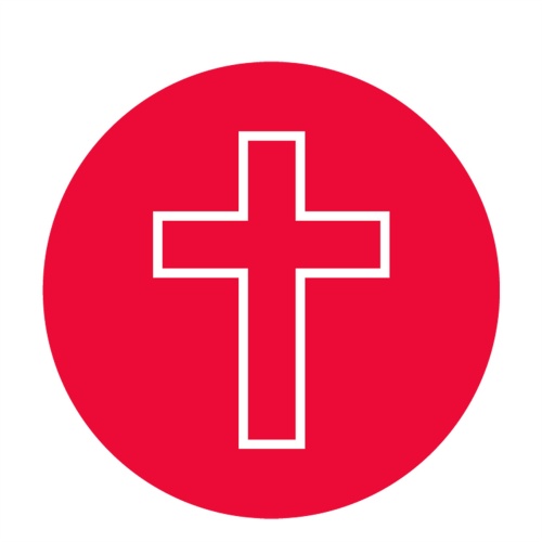 Tasse »Schlichtes Kreuz - Rot«