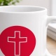 Tasse »Schlichtes Kreuz - Rot«