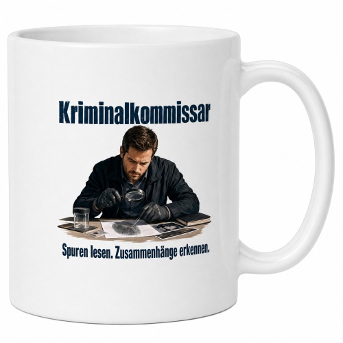 Tasse »Kriminalkommissar – Spuren lesen«