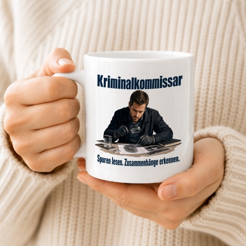 Tasse »Kriminalkommissar – Spuren lesen«
