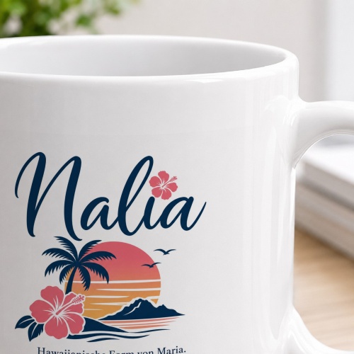 Tasse »Nalia – Hawaii-Name & Bedeutung«
