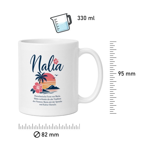 Tasse »Nalia – Hawaii-Name & Bedeutung«