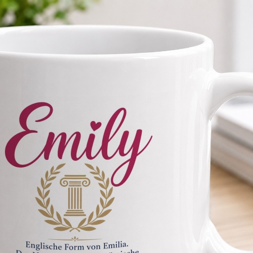 Tasse »Emily – Namensbedeutung & Ursprung«