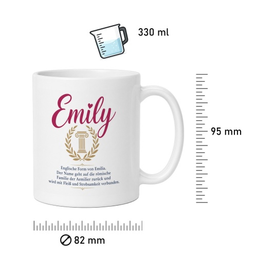 Tasse »Emily – Namensbedeutung & Ursprung«