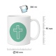 Tasse »Schlichtes Kreuz -  Türkisgrün«