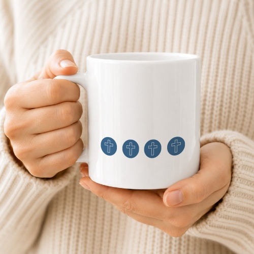 Tasse »Kreuze - Blau«