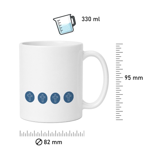 Tasse »Kreuze - Blau«
