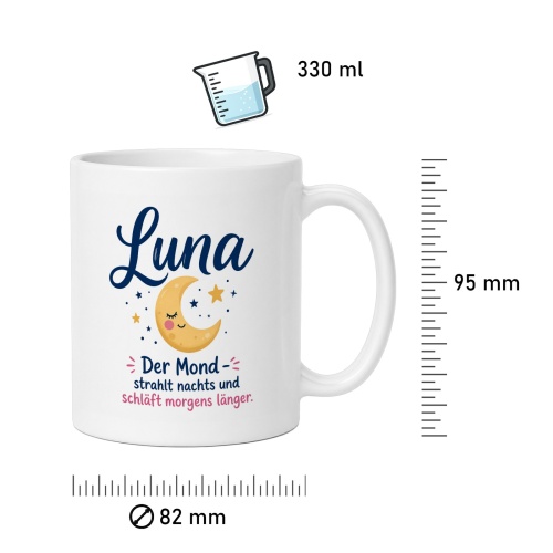 Tasse »Luna – Der Mond strahlt nachts«