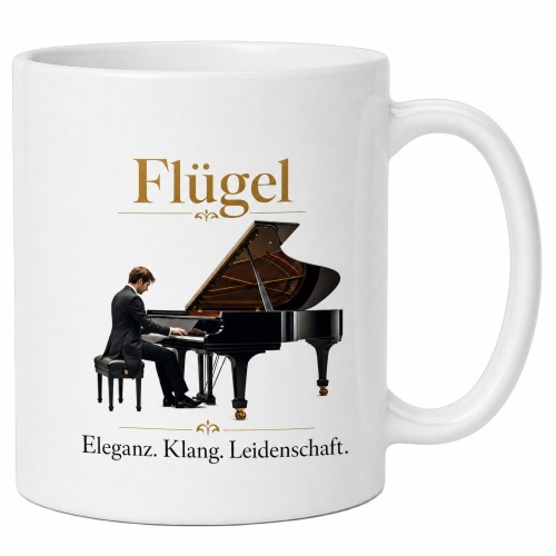 Tasse »Flügel – Eleganz. Klang....