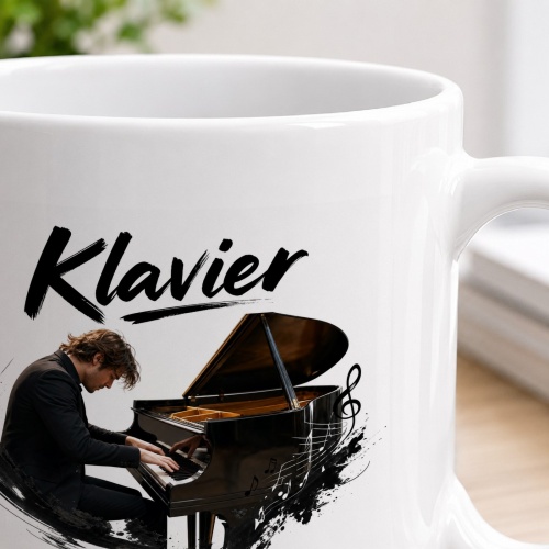 Tasse »Klavier – Gefühl. Ausdruck. Harmonie.«