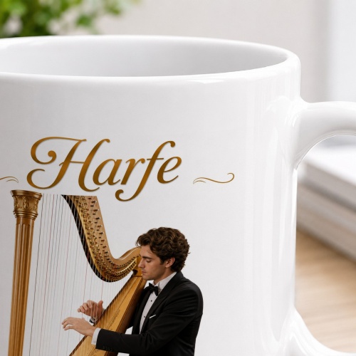 Tasse »Harfe – Sanft. Glanzvoll. Himmlisch.«