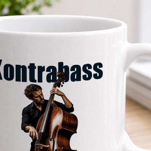 Tasse »Kontrabass. Fundament. Tiefe. Charakter.«