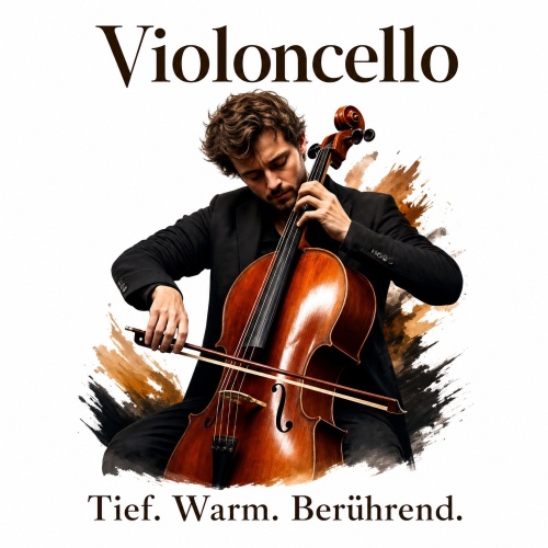 Tasse »Violoncellomotiv – Tief. Warm....