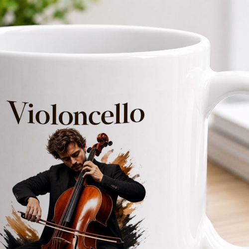 Tasse »Violoncellomotiv – Tief. Warm. Berührend.«