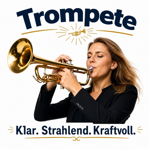 Tasse »Trompete – Klar. Strahlend....
