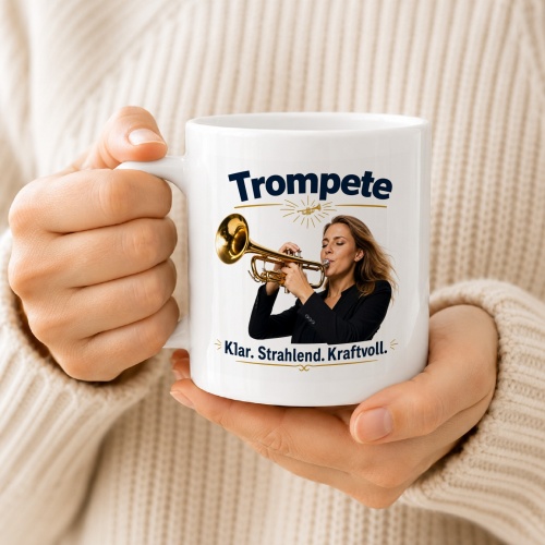 Tasse »Trompete – Klar. Strahlend. Kraftvoll.«