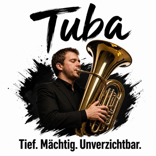 Tasse »Tuba. Tief. Mächtig. Unverzichtbar.«