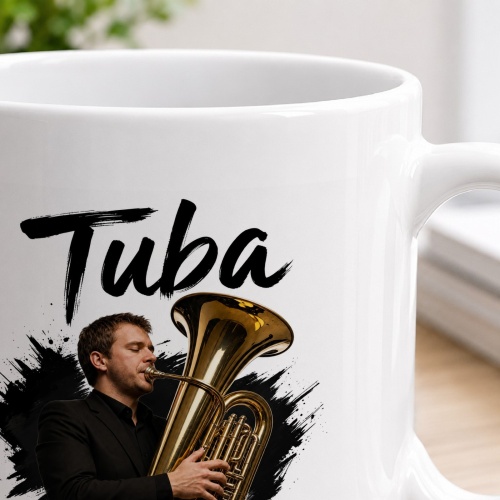 Tasse »Tuba. Tief. Mächtig. Unverzichtbar.«