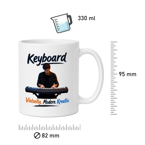 Tasse »Keyboard – Vielseitig. Modern. Kreativ.«