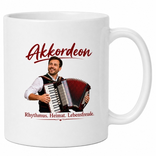 Tasse »Akkordeon – Rhythmus. Heimat....
