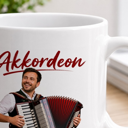 Tasse »Akkordeon – Rhythmus. Heimat. Lebensfreude.«