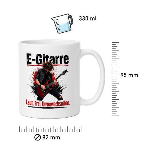Tasse »E-Gitarre – Laut. Frei. Unverwechselbar.«