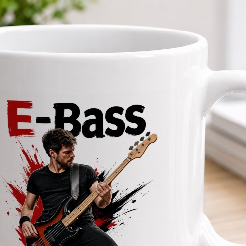 Tasse »E-Bass – Tiefe. Groove. Fundament.«