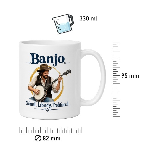 Tasse »Banjo – Schnell. Lebendig. Traditionell.«