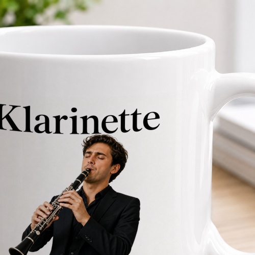 Tasse »Klarinette – Samtig. Beweglich. Ausdrucksvoll.«