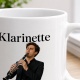 Tasse »Klarinette – Samtig. Beweglich. Ausdrucksvoll.«