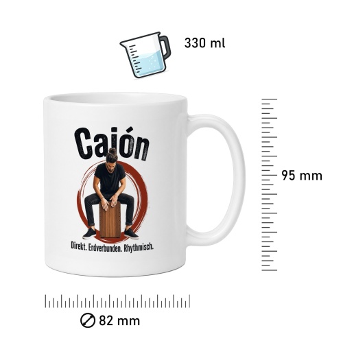 Tasse »Cajón – Direkt. Erdverbunden. Rhythmisch.«