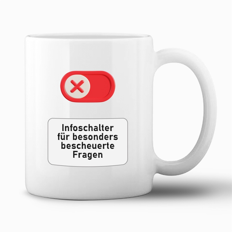Tasse "Bescheuerte Fragen"