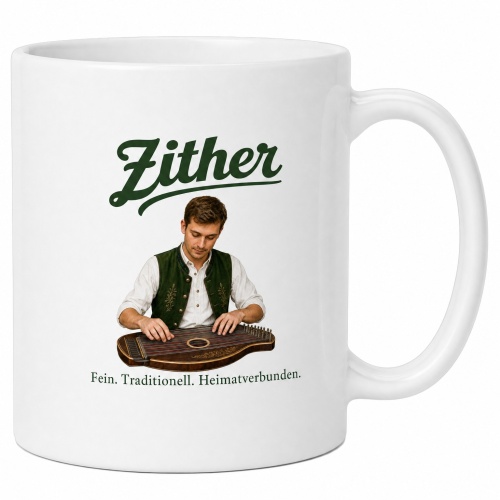 Tasse »Zither – Fein. Traditionell....