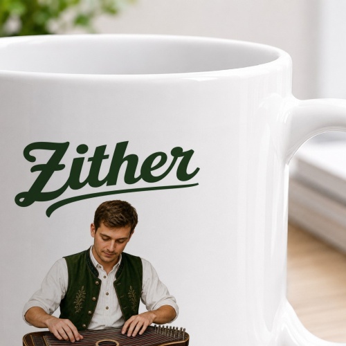 Tasse »Zither – Fein. Traditionell. Heimatverbunden.«