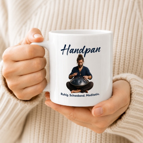 Tasse »Handpan – Ruhig. Schwebend. Meditativ.«