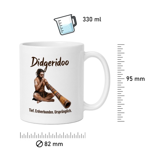 Tasse »Didgeridoo – Tief. Erdverbunden. Ursprünglich.«