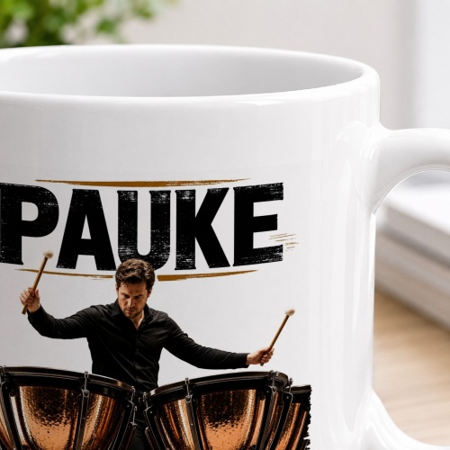 Tasse »PAUKE. Spannung. Kraft. Dramatik.«