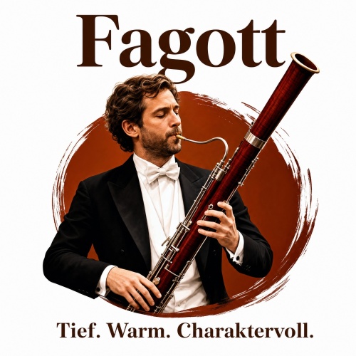Tasse »Fagott – Tief. Warm....