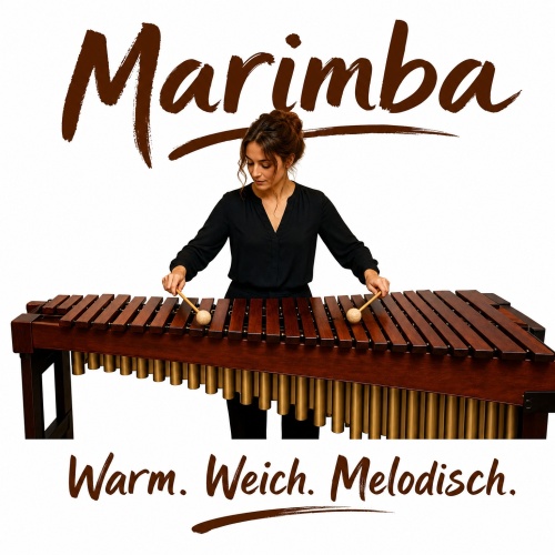 Tasse »Marimba – Warm. Weich. Melodisch.«
