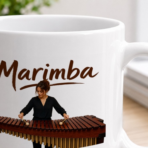 Tasse »Marimba – Warm. Weich. Melodisch.«