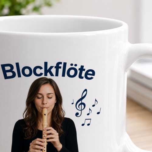 Tasse »Blockflöte – Natürlich. Klar. Zeitlos.«