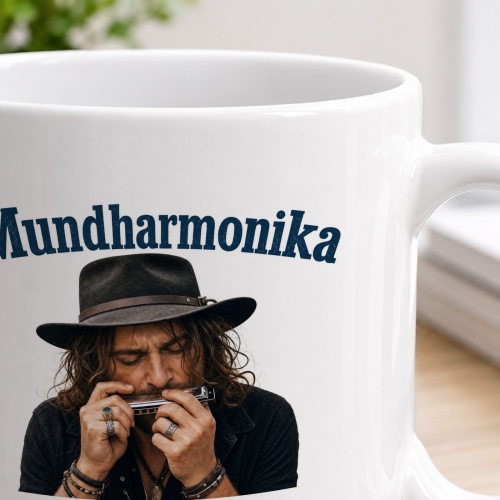 Tasse »Mundharmonika – Klein. Ehrlich. Gefühlvoll.«
