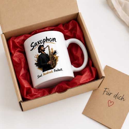 Tasse »Saxophon – Soul. Ausdruck. Freiheit.«