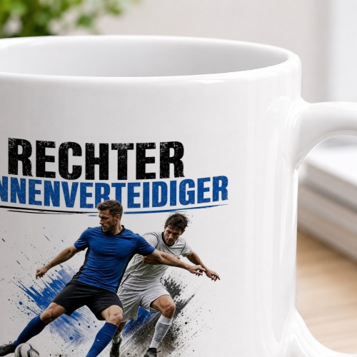 Tasse »Rechter Innenverteidiger – Robust. Ruhig. Zuverlässig.«
