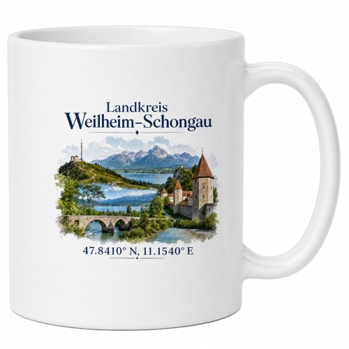 Tasse »Landkreis Weilheim-Schongau«