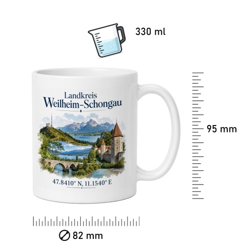 Tasse »Landkreis Weilheim-Schongau«