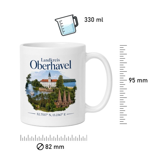 Tasse »Landkreis Oberhavel – Sehenswürdigkeiten«