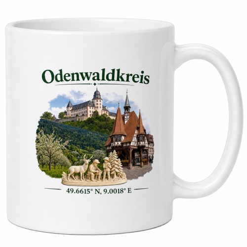 Tasse »Odenwaldkreis Sehenswürdigkeiten«