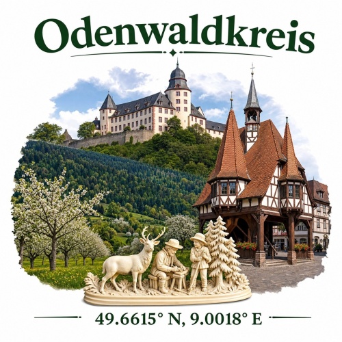 Tasse »Odenwaldkreis Sehenswürdigkeiten«