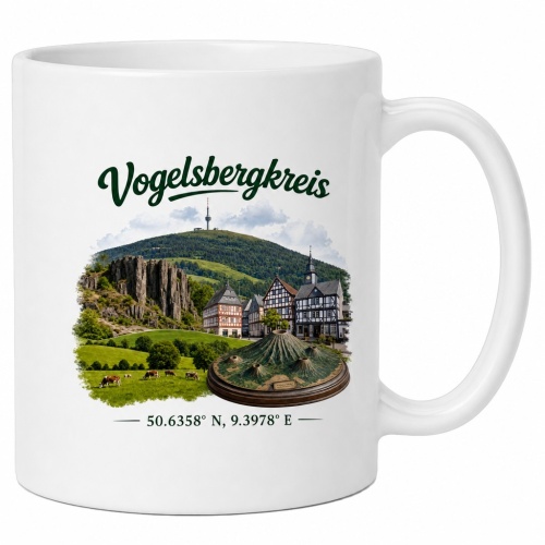 Tasse »Vogelsbergkreis Sehenswürdigkeiten«